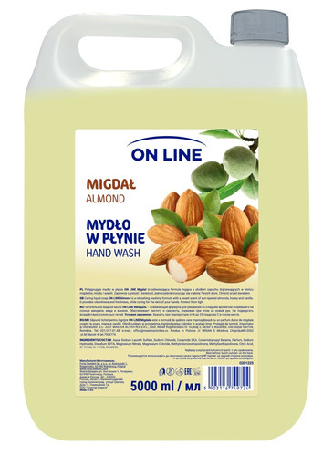 On Line Transparent Hand Wash Almond - Refill 5000ml