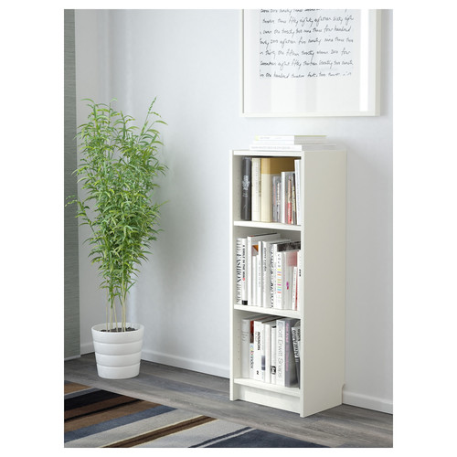 BILLY Bookcase, white, 40x28x106 cm