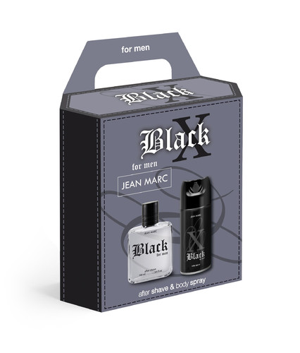 JEAN MARC X Black Gift Set for Men - Deodorant & After Shave