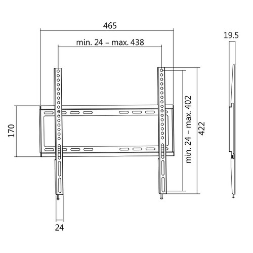 LogiLink TV Wall Mount 32-55'' Max 35kg