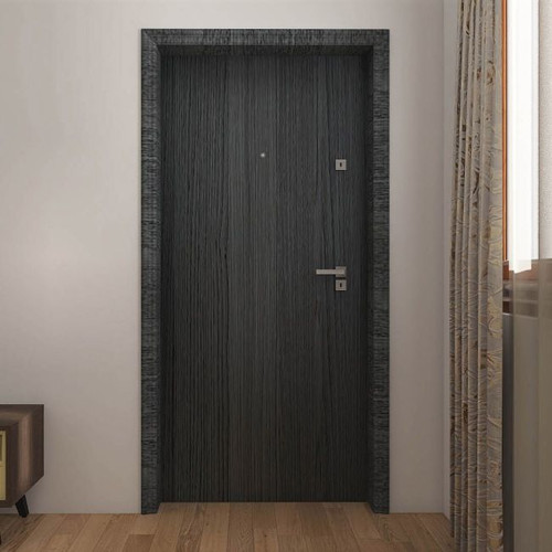 Flat Entrance Door Dominos 90, left, graphite