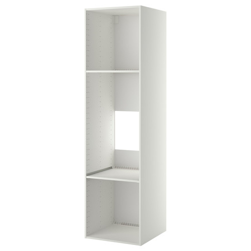 METOD High cabinet frame for fridge/oven, white, 60x60x220 cm