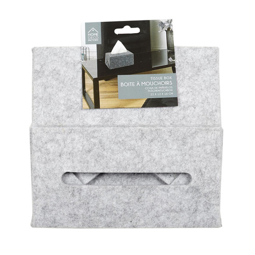 Felt Tissue Box, light grey