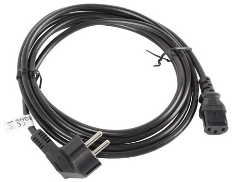 Lanberg Power Cable EU Plug CEE 7/7 - IEC 320 C13 3M VDE 3m, black