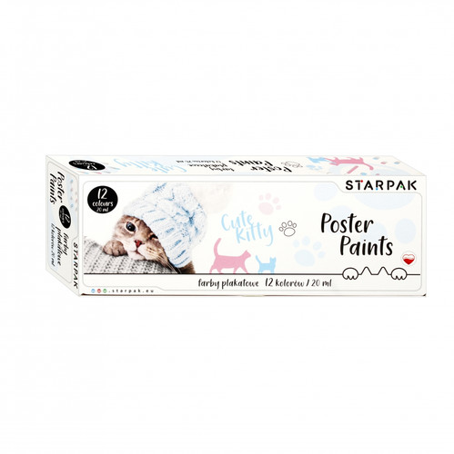 Starpak Poster Paints 12 Colours x 20ml Cuties