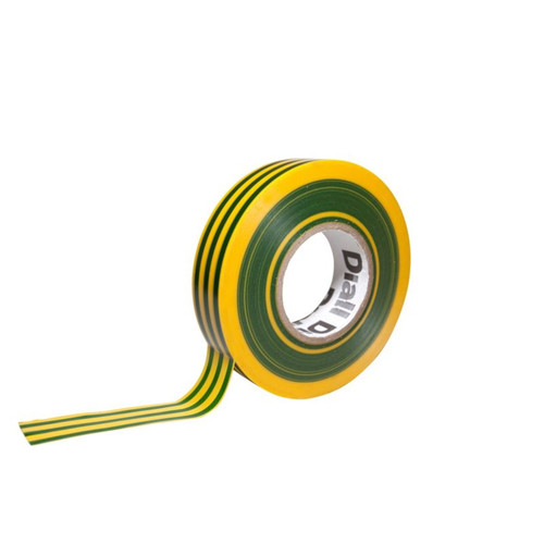 Diall Green & Yellow Electrical Insulating Tape 19 mm x 33 m