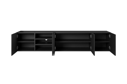 Wall-mounted TV Cabinet Asha 200 cm, matt black