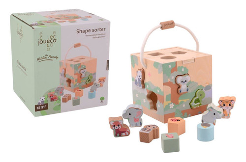 Joueco Wooden Shape Sorter The Wildies Family 12m+