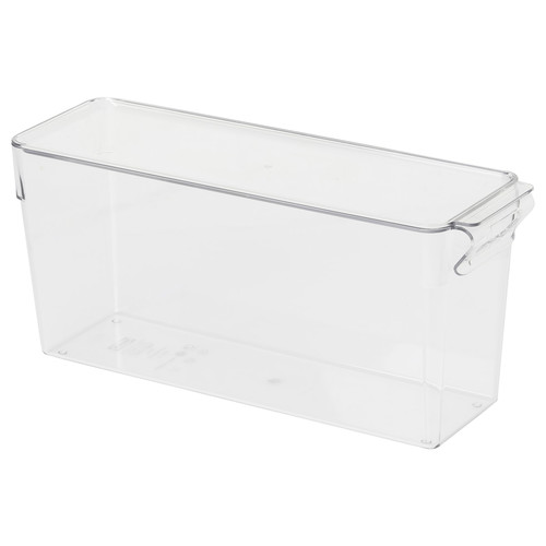 KLIPPKAKTUS Storage box for fridge, transparent, 32x10x15 cm