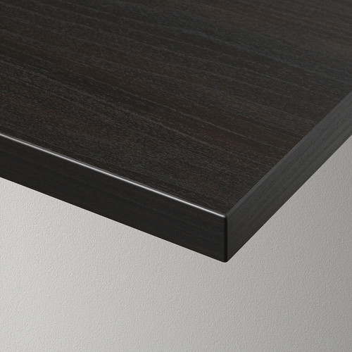 BERGSHULT Shelf, brown-black, 120x30 cm