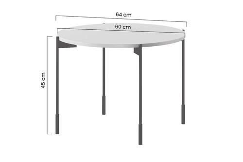 Coffee Table Sonatia 60, burgundy