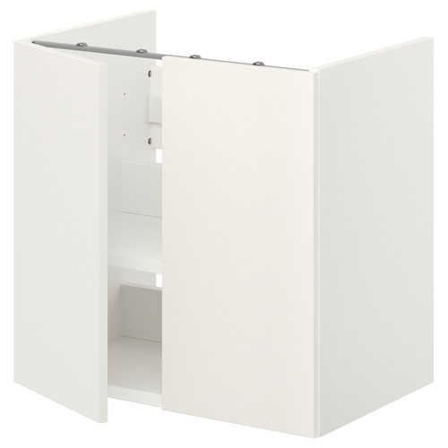 ENHET Bs cb f wb w shlf/doors, white, 60x40x60 cm