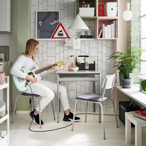 GRÅSALA / GRÅSALA Table and 2 chairs, grey grey/grey, 67 cm