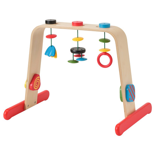 LEKA Baby gym, birch, multicolour, 0m+