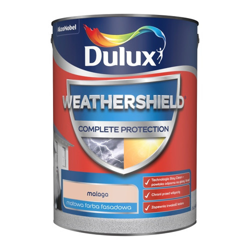 Dulux Exterior Paint Weathershield All Weather Protection Smooth Masonry Paint 5l malaga