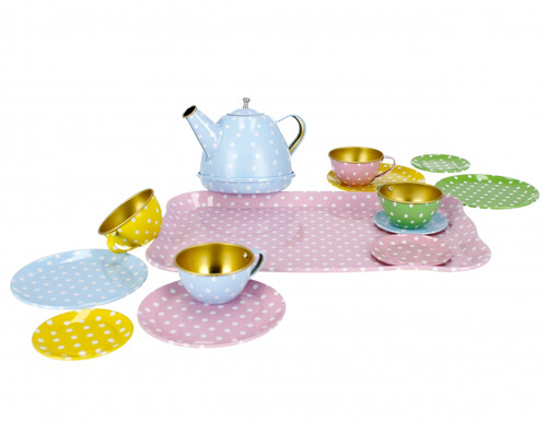 Happy Tea Time Metal Playset Dots 14pcs 3+