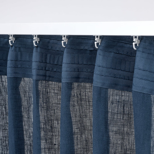 DYTÅG Curtains, 1 pair, dark blue, 145x300 cm