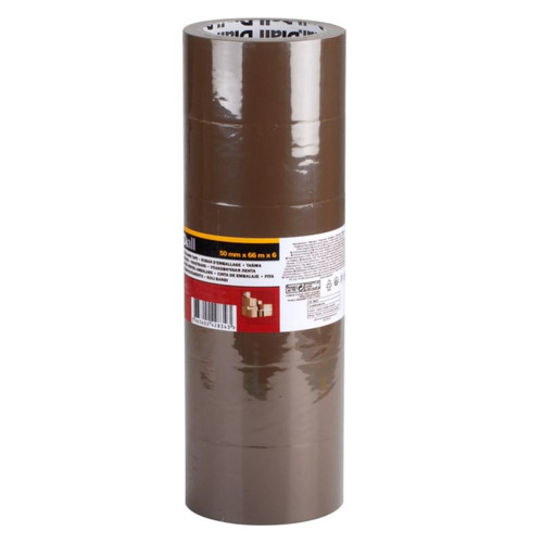 Diall Packing Tape 50 mm x 66 m, 6 pack