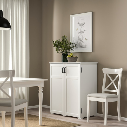 GREÅKER Cabinet with drawers, white, 84x101 cm