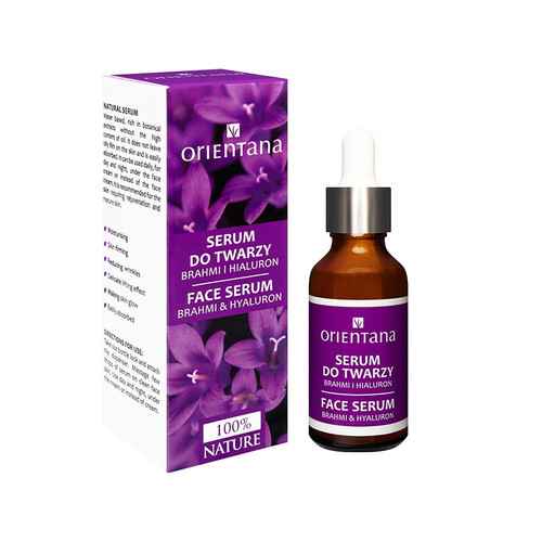 ORIENTANA Brahmi & Hyaluronic Face Serum 99.6% Vegan 30ml