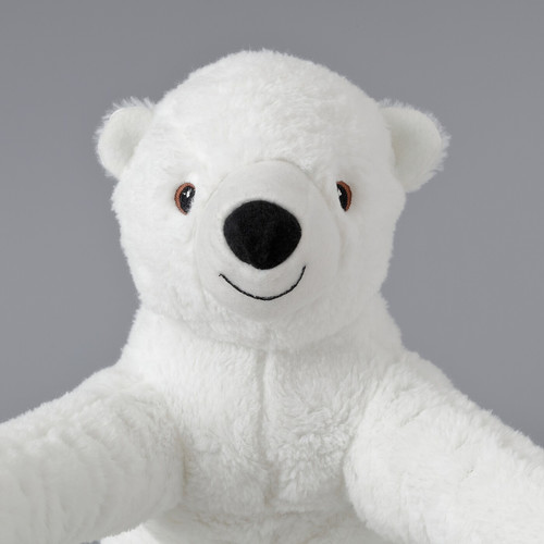 SNUTTIG Soft toy, white polar bear, 29 cm