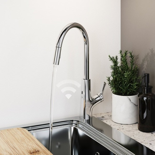 GoodHome Sink Mixer Tap with pull-out spout Guntur Sensor