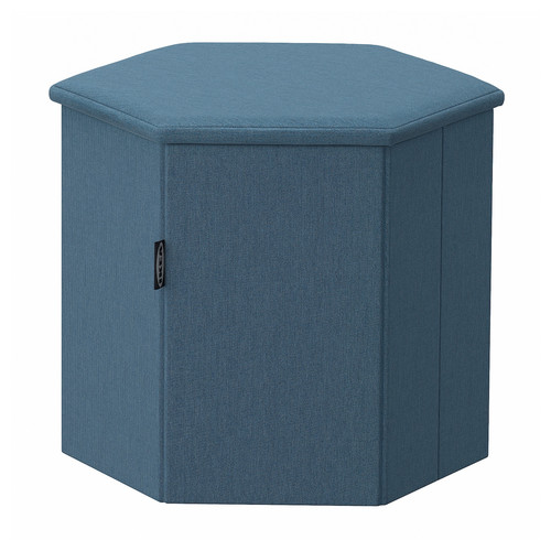 KJUGE Pouffe with storage, Knisa medium blue