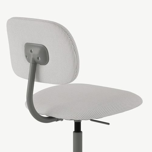 BLECKBERGET Swivel chair, Klovsta white/grey