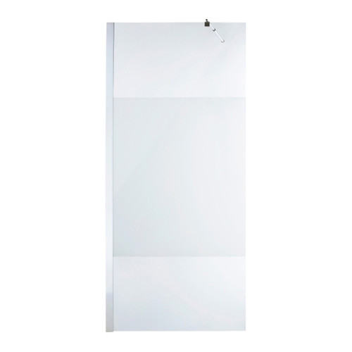 Cooke & Lewis Shower Walk-in Panel Onega 90cm, chrome/pattern