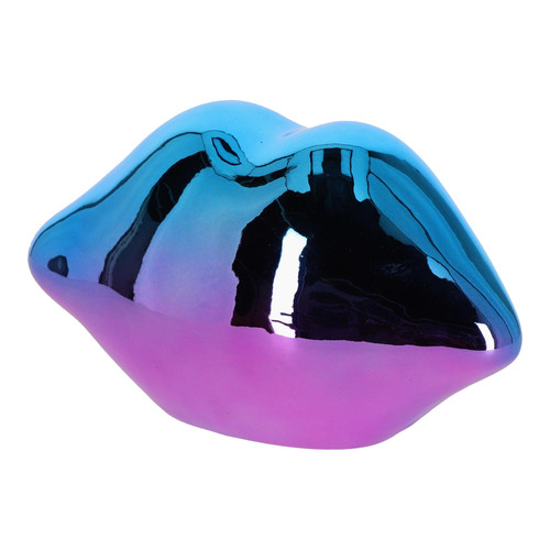 Decoration Lips, blue-purple