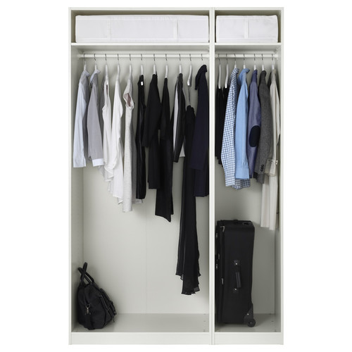 PAX Wardrobe, white, Forsand Ballstad white, 150x60x236 cm