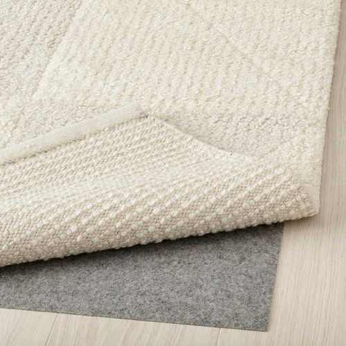 PLANKORSNING Rug, low pile, grey/beige, 170x240 cm