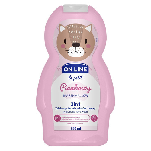 On Line Le Petit 3in1 Hair, Body & Face Wash Marshmallow 350ml