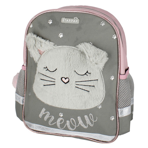 Preschool Medium Backpack Cat Meow Plush