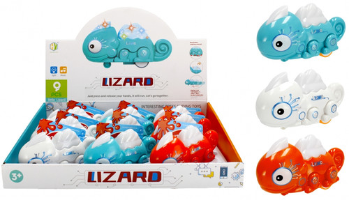 Press & Go Toy Lizard 15cm, 1pc, assorted colours, 3+