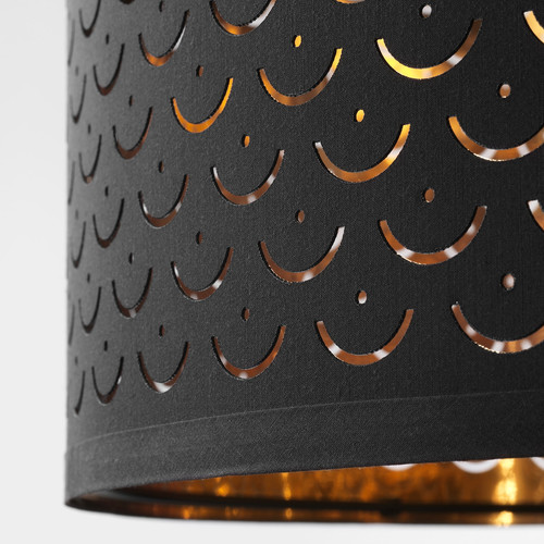 NYMÖ Lamp shade, black/brass colour, 44 cm