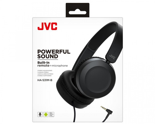 JVC Headphones HA-S31M, black