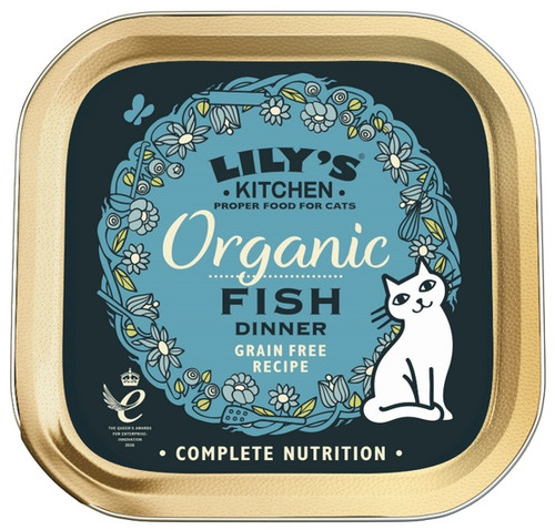 Lily's Kitchen Cat Food Organic Fish Paté/Organic Fish Dinner 85g