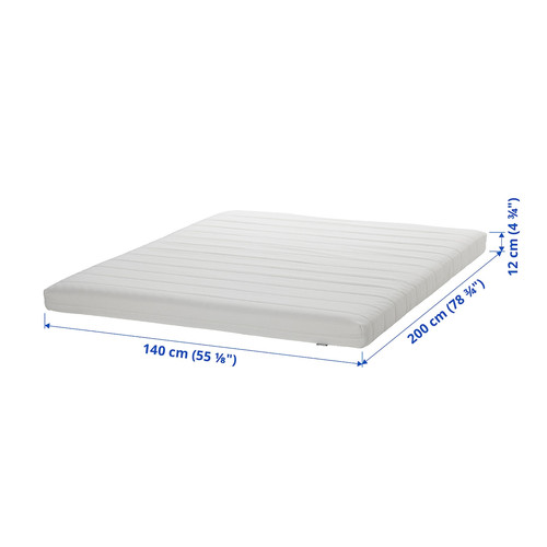 ÅFJÄLL Foam mattress, medium firm/white, 140x200 cm