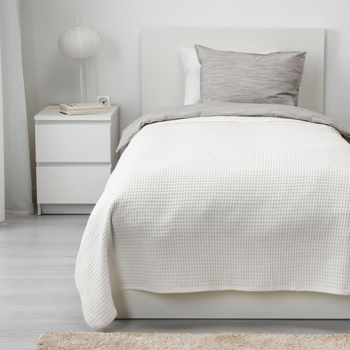 VÅRELD Bedspread, white, 150x250 cm