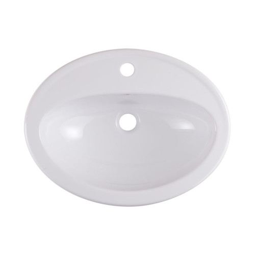 GoodHome Countertop Ceramic Wash-Basin Turso 53.5 x 41 cm, white