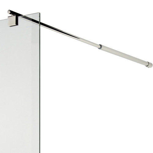 Cooke & Lewis Shower Walk-in Panel Onega 90cm, chrome/pattern