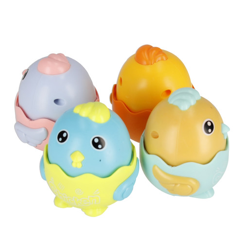 Press and Go Toy Chicken 8cm, 1pc, assorted colours, 3+