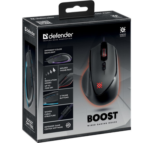 Defender Optical Wired Gaming Mouse Boost T GM-708L