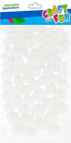 Pompoms 90pcs, white