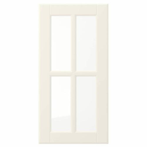 BODBYN Glass door, off-white, 30x60 cm