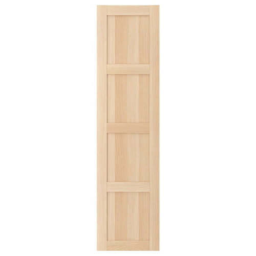 BERGSBO Door with hinges, white stained oak effect, 50x195 cm