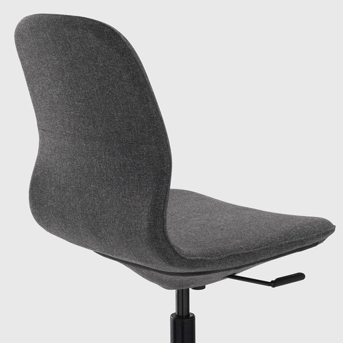 LÅNGFJÄLL Office chair, Gunnared dark grey, black