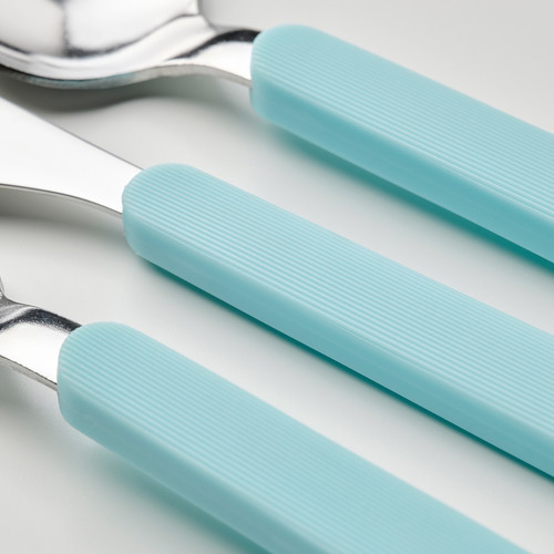 UPPHÖJD 16-piece cutlery set, turquoise