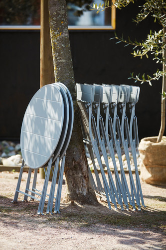 SUNDSÖ Table, outdoor, grey, 65 cm